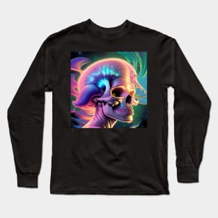 Shroom Surreal Skull Journey 8 Long Sleeve T-Shirt